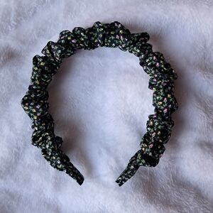 Floral Black Headband